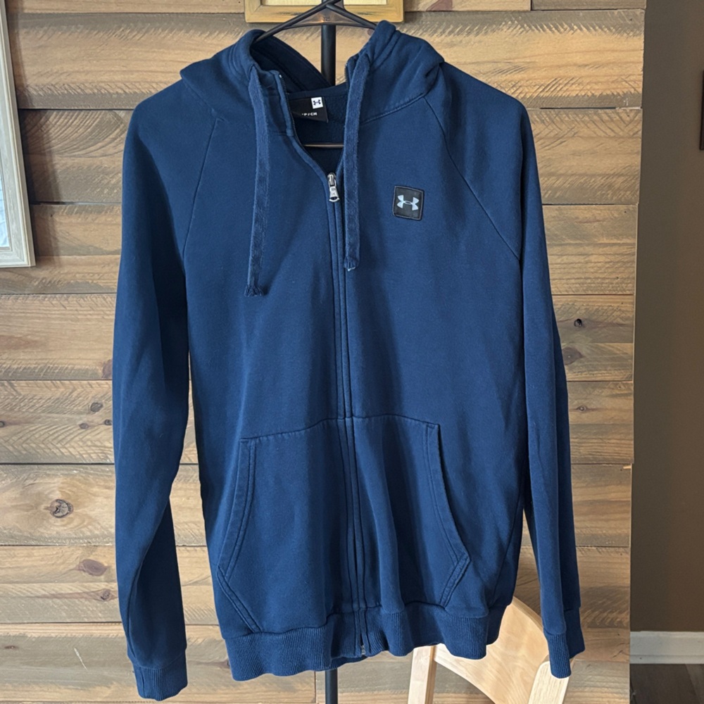 Navy Blue Zip-Up Hoodie